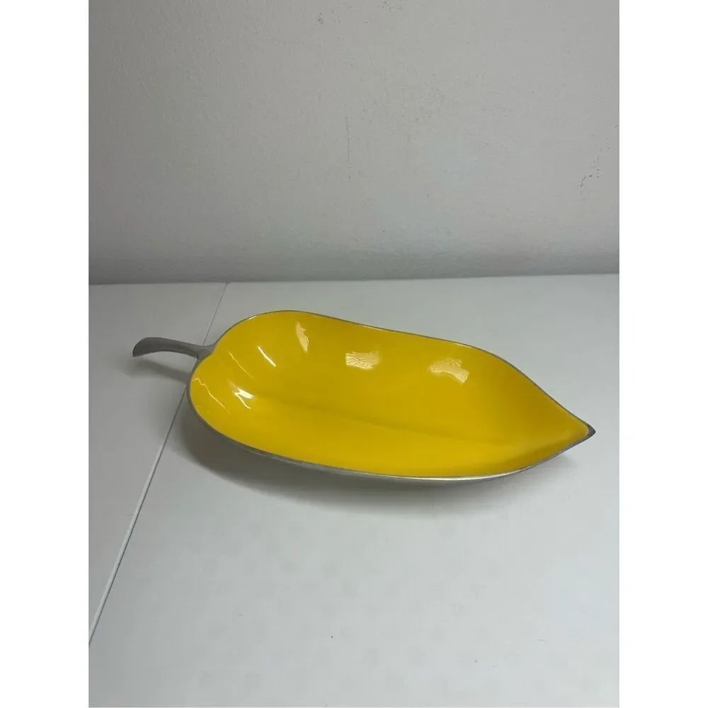 Rare Vintage Enamel Metal Plate Paper Shape 18”